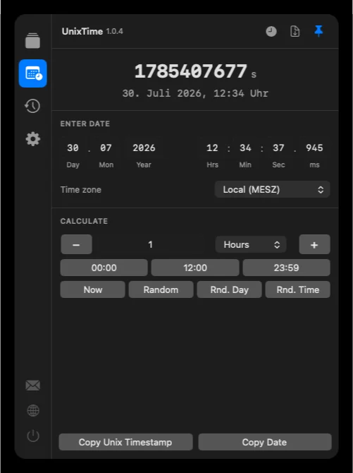 Convert, calculate, or randomly generate dates & timestamps on Mac