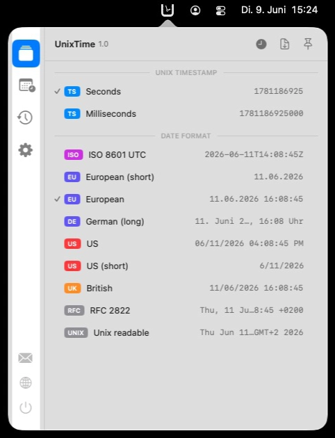 UnixTime – Convert, Light Mode
